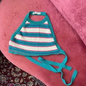Zara knit crop halter